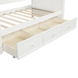 Wood Daybed with Three Drawers ,Twin Size Daybed,No Box Spring Needed ,White WF295565AAK