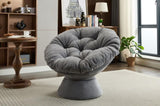 ZNTS Oversized Swivel Accent Chair, 360 Swivel Barrel Chair, Papasan Chair for Living Room Bedroom W1752P172292