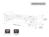 65.75" Wide Modern Upholstered Storage Bench 27861716