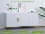 3-Door Large Storage Sideboard with Gold Handles for Kitchen, Dining Room and Living Room.55.12" W 67399892