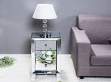 Modern and Contemporary Mirrored 3-Drawers Nightstand Bedside Table 34787396