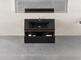 30'' Floating Bathroom Vanity with Sink, Wall-Mounted Striped Bathroom Storage Cabinet with W1573P265196