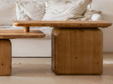 Vintage Fashion Style Square Coffee Table Set with Wood Grain Finish,for Living Room, Office and W757P235684