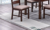 Contemporary Antique Cherry Set of 2pc Dining Solid wood Ladder Back Fabric Cushion Seat B011P194286