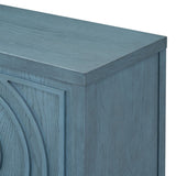 TREXM Retro Sideboard door with Circular Groove Design Round Metal Door Handle for Entrance, Dinning WF307723AAM