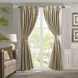 ZNTS Pleat Curtain Panel with Tieback B035129639