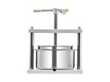1.45 Gal/5L Manual Fruit Wine Press, Dual Stainless Steel Barrels with Triangular Handle, for Apple, 80528198