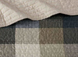 6 Piece Reversible Plaid Daybed Cover Set Neutral Daybed B035P266679