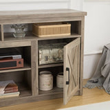 Farmhouse Barn door TV Media Stand Modern Entertainment Console for TV Up to 65" with Open and W2275P149121