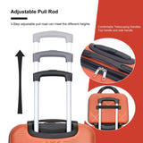 4-piece ABS lightweight suitcase, 14 inch makeup box, aircraft wheels DARK ORANGE W284P149257