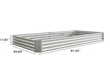 Raised Garden Bed Kit - Metal Raised Bed Garden 7.6x3.7x0.98ft for Flower Planters, Vegetables Herb 30888205