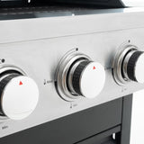 Propane Grill 3 Burner Barbecue Grill Stainless Steel Gas Grill with Side Burner, 37,000 BTU Outdoor W165083094