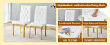4 piece set of white armless dining chairs brings a touch of elegance and mystery to the dining area W1151131992