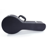 Hardshell A-Style Microgroove Pattern Leather Wood Mandolin Case Black 50934561
