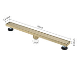30 Inches Linear Shower Drain, Included Hair Strainer and Leveling Feet W928P199143