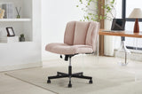 ZNTS Armless Desk Chairs with Wheels Office Chair Vanity Chair with Technical Cloth Adjustable Swivel W2725P207687