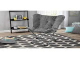 Faux Fur Butterfly Chair for Kids and Teens, Gray 98082576