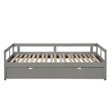 Extending Daybed with Trundle, Wooden Daybed with Trundle, Gray WF194887AAE