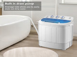 Compact Twin Tub with Built-in Drain Pump XPB46-RS4 15Lbs Semi-automatic Twin Tube Washing Machine 34059682