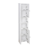 ZNTS Bathroom Floor Storage Cabinet with 2 Doors Living Room Wooden Cabinet with 6 Shelves 15.75 11.81 14167354