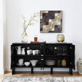 60" Mid Century Modern Sideboard Buffet Cabinet with Storage, TV Media Console, Storage Cabinet with W1801P290306