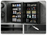 73 Inch Heavy Duty Mobile Steel Storage Locker Cabinet with Keys, Multi-Height Customizable Shelves 36903983