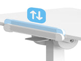 Techni Mobili Sit-to-Stand Rolling Adjustable Laptop Cart, White B031P491733
