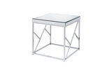 Evelyn - Mirror Top End Table - Silver B081P157803