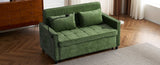 56.9" Loveseat Sofa Pull-out Sofa Bed Sleeper Sofa with a Reversible Backrest Cushion, Side Pockets, N719P208853F