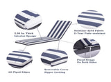 2PCS Set Outdoor Lounge Chair Cushion Replacement Patio Funiture Seat Cushion Chaise Lounge Cushion 10767843