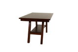 Dining Table Rectangle Dining Table w Shelve 1pc Counter Height Table Only Rubber wood Dark Walnut B011P192197