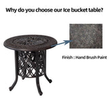 Hand Brushed Patina/Bronze Cast Aluminum, Food Grade 304 Stainless Steel Ice Bucket/Pail Table Set 23002426