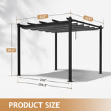 10*10ft Outdoor Pergola Grey 70345964