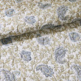 6 Piece Cotton Percale Quilt Set with Throw Pillows Yellow Full/Queen B035129026