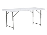 4ft Foldable Lift Patio Plastic Table White 20009698