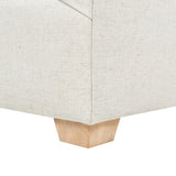 Ada 38" Flared Arm Contemporary Armchair with Lumbar Pillow, Flax White Linen B2719P238346
