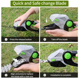21V Cordless Hedge Trimmer, 2-in-1 Electric Handheld Grass Shear Cutter with 2.0 Battery*2, Women 77635959