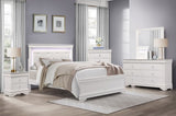 Traditional Design Bedroom Furniture 1pc Nightstand of 3x Drawers Faux Alligator Embossed Fronts B01171516