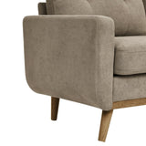 67.7" Wide Mid-Century Modern Upholstered Tufted Loveseat Sofa With Wooden Legs B343P339290