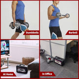 Adjustable Dumbbell Set With 3 in 1 Dumbbell Barbell Metal Connecting Rod, Chromed Weights, 79814688