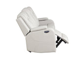 BENZ LED & Power Reclining Sofa Made With Faux Leather in Ice G150109055