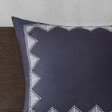 3 Piece Printed Cotton Quilt Set Navy King/Cal King B03596530