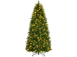 Prelit Pencil Christmas Tree, 9ft Premium Artificial Tree, Warm White Lights & Multi-color Realistic W2773P524790