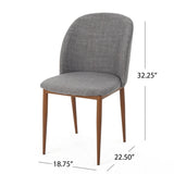 ZNTS Mid-Century Dining Chair Fabric Upholstered Chair , Light Gray 60808.00