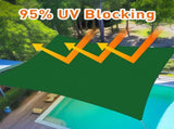 12'X12' Dark Green HDPE sunshade sail 47368421