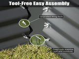 8x4x1.5 ft Galvanized Raised Garden Bed, Outdoor Planter Garden Boxes Large Metal Planter Box for W1859P197984