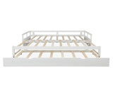 Extending Daybed with Trundle, Wooden Daybed with Trundle, White WF194887AAK
