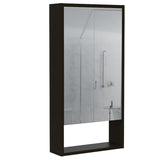 Mariana Medicine Cabinet, One External Shelf, Single Door Mirror Two Internal Shelves -Black B20091945