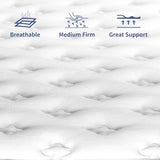 Queen Size Mattress in a Box 14 Inch Memory Foam Hybrid Mattress with Pocketed Springs Medium Firm 56559098