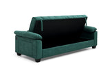 ZNTS Sofa Bed Sleeper with Storage and One Side Pocket, USB Charging Port, Swan Velvet Fabric Folding W2664P179331